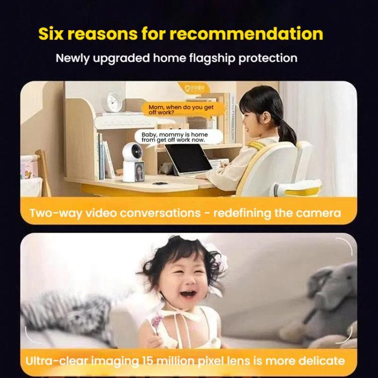 WiFi Two-Way Video Call Smart Panoramic Camera With 2.8-Inch Screen Supports Voice Wake-Up And One-Button Calling WiFi Two-Way Video Call Smart Panoramic Camera With 2.8-Inch Screen Supports Voice Wake-Up And One-Button Calling